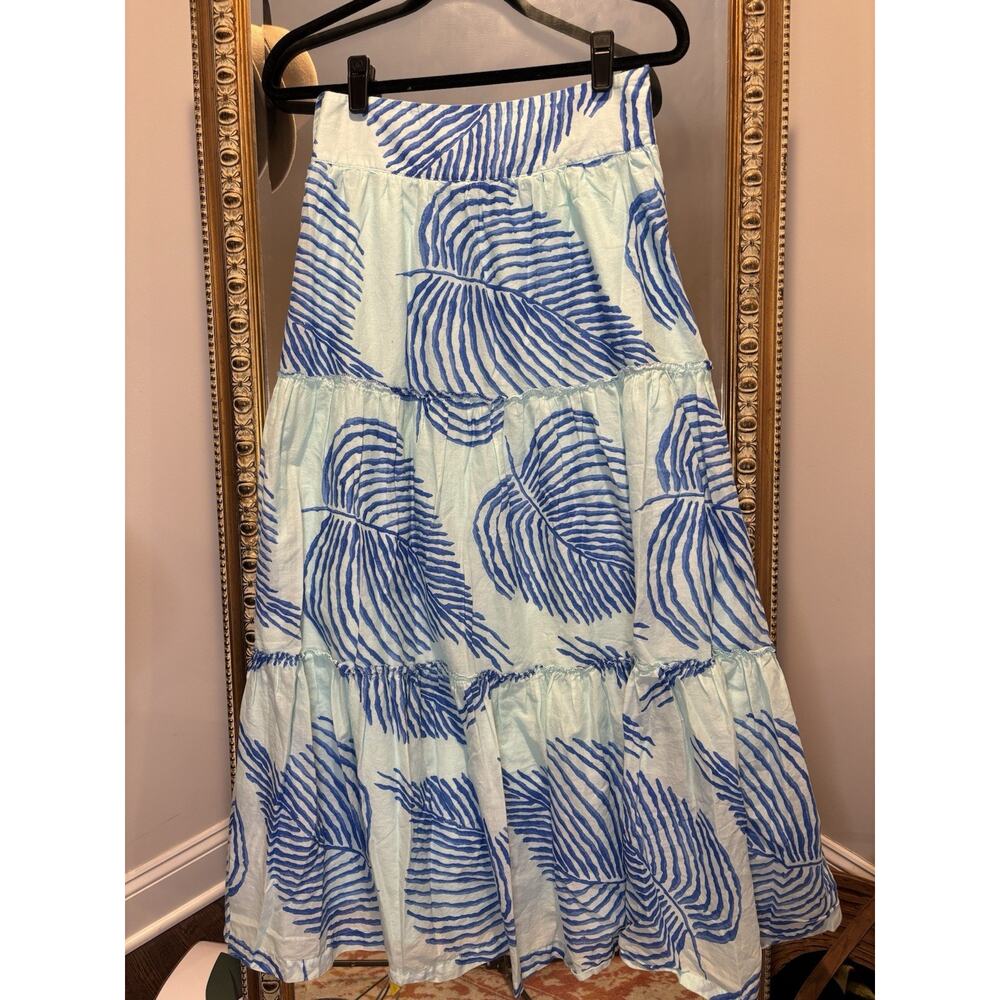 Vineyard Vines Women's Palm Frond Tie-Waist Maxi Skirt. Size: 4